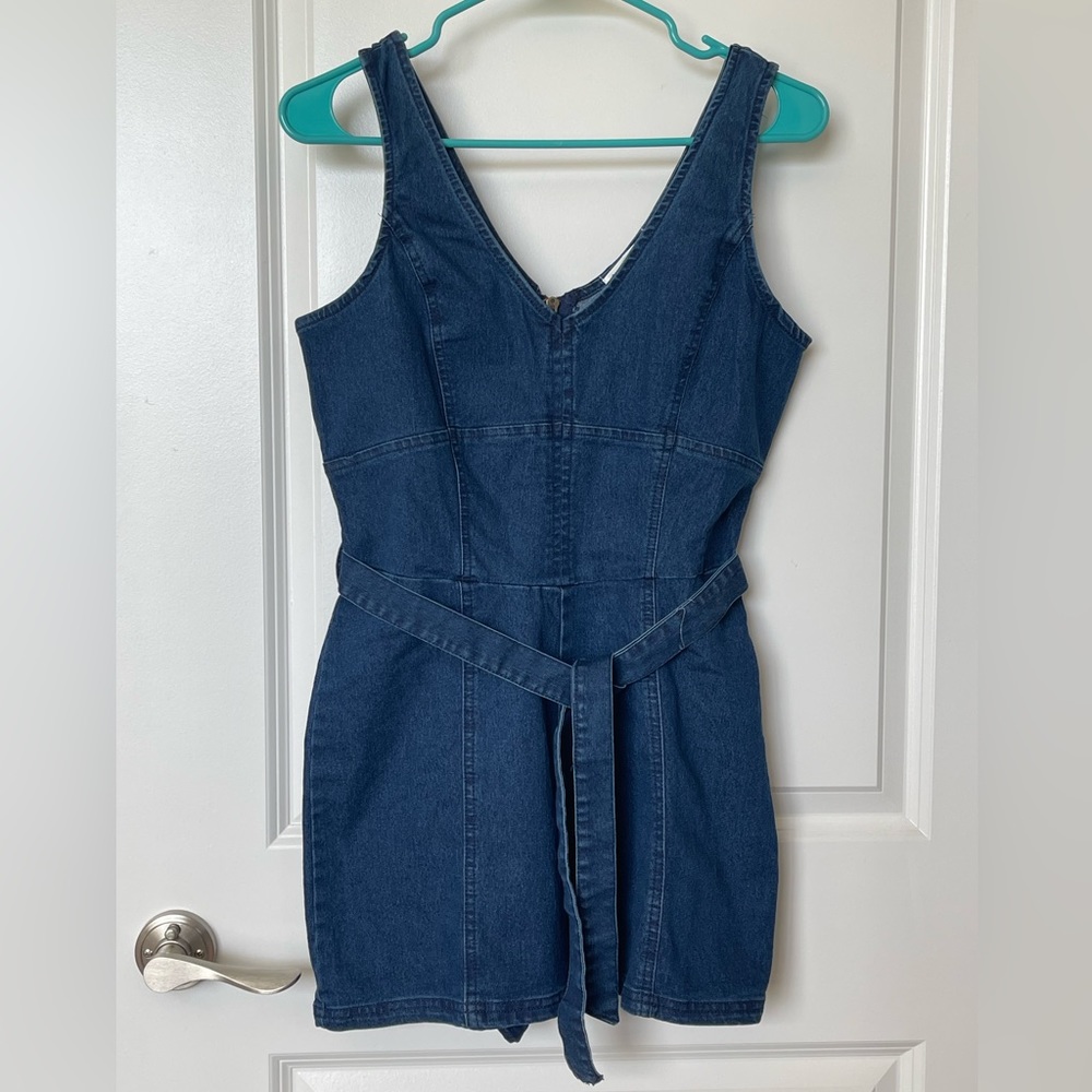 NWT Derek Heart Jean Tank Top Romper